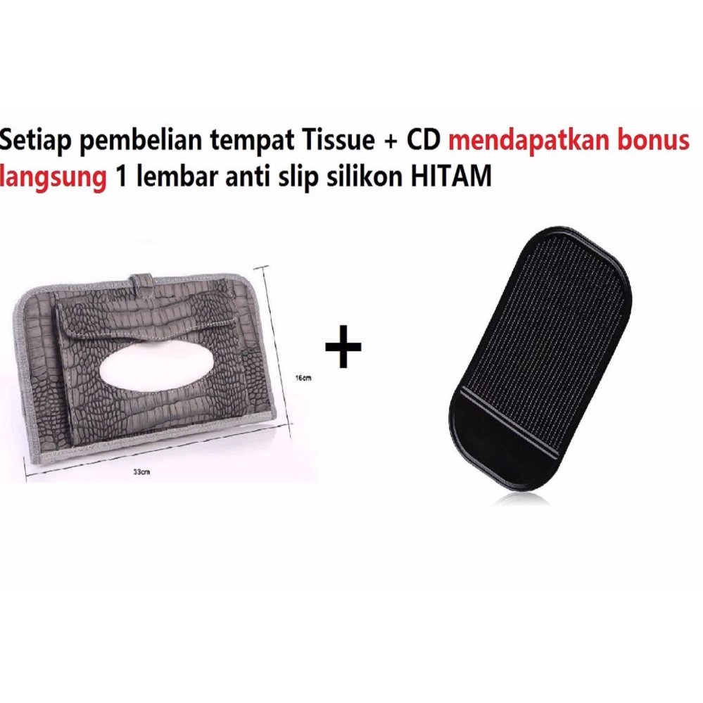 Autobahn Tempat Tissue Cd Visor Mobil Motif Kulit Sisik Buaya - Abu- Abu aksesoris variasi cocok untuk semua MERK dan TYPE mobil : Toyota Honda Mitsubishi Mercy Bmw Suzuki Avanza Innova Harrier Rush Agya Calya Ayla Ertiga Freed City CRV BRV HRV