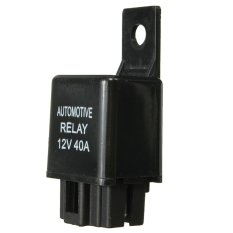 Autoleader DC 12 V 40A 40 AMP Mobil Otomotif Van Boat Bike 4 Pin SPST Alarm Relay Hitam Baru