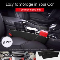 Autorace 2pcs Tray Rak Samping Jok Kursi Mobil Selipan Tempat Barang Multifungsi / Car Seat Organizer / Catch Dady Aksesoris Mobil - Black