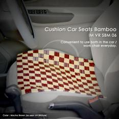 Autorace Alas Duduk Bambu/Sandaran Jok Mobil/Tikar Bambu/Alas Kursi Anti Panas Multifungsi Besar 42x42cm VR SBM-06 - Brown