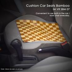 Autorace Alas Duduk Bambu/Sandaran Jok Mobil/Tikar Bambu/Alas Kursi Anti Panas Multifungsi Kecil 37x37cm VR SBM-07 - Brown