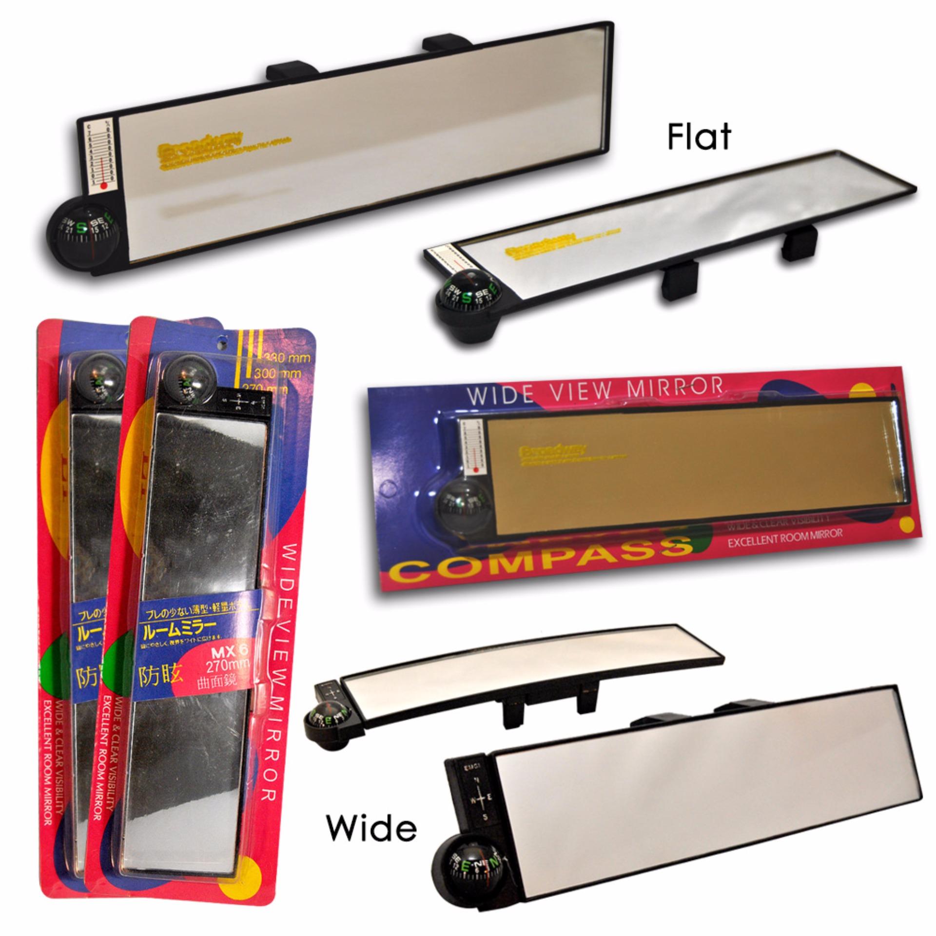 Autorace Spion Dalam Termokompas / Kaca Spion Tengah Mobil + Kompas