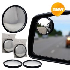 2 pcs Autorace Cermin Kaca Spion Kecil Mini Cembung Wide Angle Blind Spot Car Mirrors Spion Mobil Motor STD