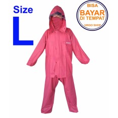 Axio - Jas Hujan Karet Rubber PVC Bahan Tebal Dan Berat 1,5Kg - Merah L puzzisyukur