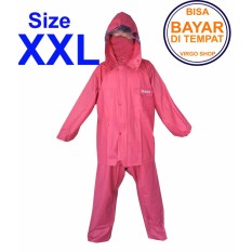 Axio - Jas Hujan Karet Rubber PVC Bahan Tebal Dan Berat 1,5Kg - Merah XXL puzzisyukur