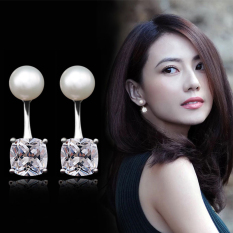 Anting Model Sama Mutiara Kecil Anting Perak Zirkon