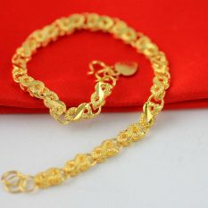 B18 Sederhana Emas Warna Bentuk Bunga Gelang