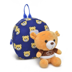 Bayi Perempuan & Anak Laki-laki Tas Sekolah dengan Cute Cartoon Bear Anak-anak Hadiah Ulang Tahun Anak Sekolah Tas Bayi Ransel (Biru)