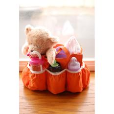 Baby Talk Diaper Bag Organizer (DBO) / Tas Botol Susu Dan Popok Bayi Tas Travelling Bayi Tas Peyimpanan Peralatan Bayi Tas Bayi Murah Super Best Seller Tas Ibu dan Anak Tas Popok Murah Tas Jinjing Ibu Hamil Tote Bag Bayi - Orange