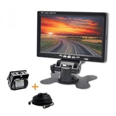 Kamera Cadangan dan Mobil Monitor Kamera Kabel dan Waterproof Rear View Camera untuk Truk/Semi Trailer/Box Truk/RV Saat Membalikkan Parkir Backing untuk Menghindari Area Buta ZEROXCLUB S002-Intl
