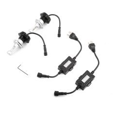 BAIK 2 Pcs C6 H4-H/L Mobil LED Lampu Depan Xenon 8000LM 12-24 V 80 W 6000 K Putih Lampu Putih-Intl