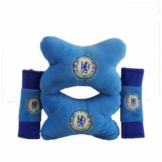 Bantal Mobil 2 in 1 / Bantal Leher / Car Set 2in1 - Chelsea FC