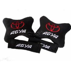 Bantal Mobil Car Seat Sandaran Jok Mobil 2in1 Toyota Agya - Merah