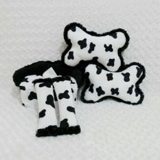 Bantal mobil lucu totol hitam putih polos