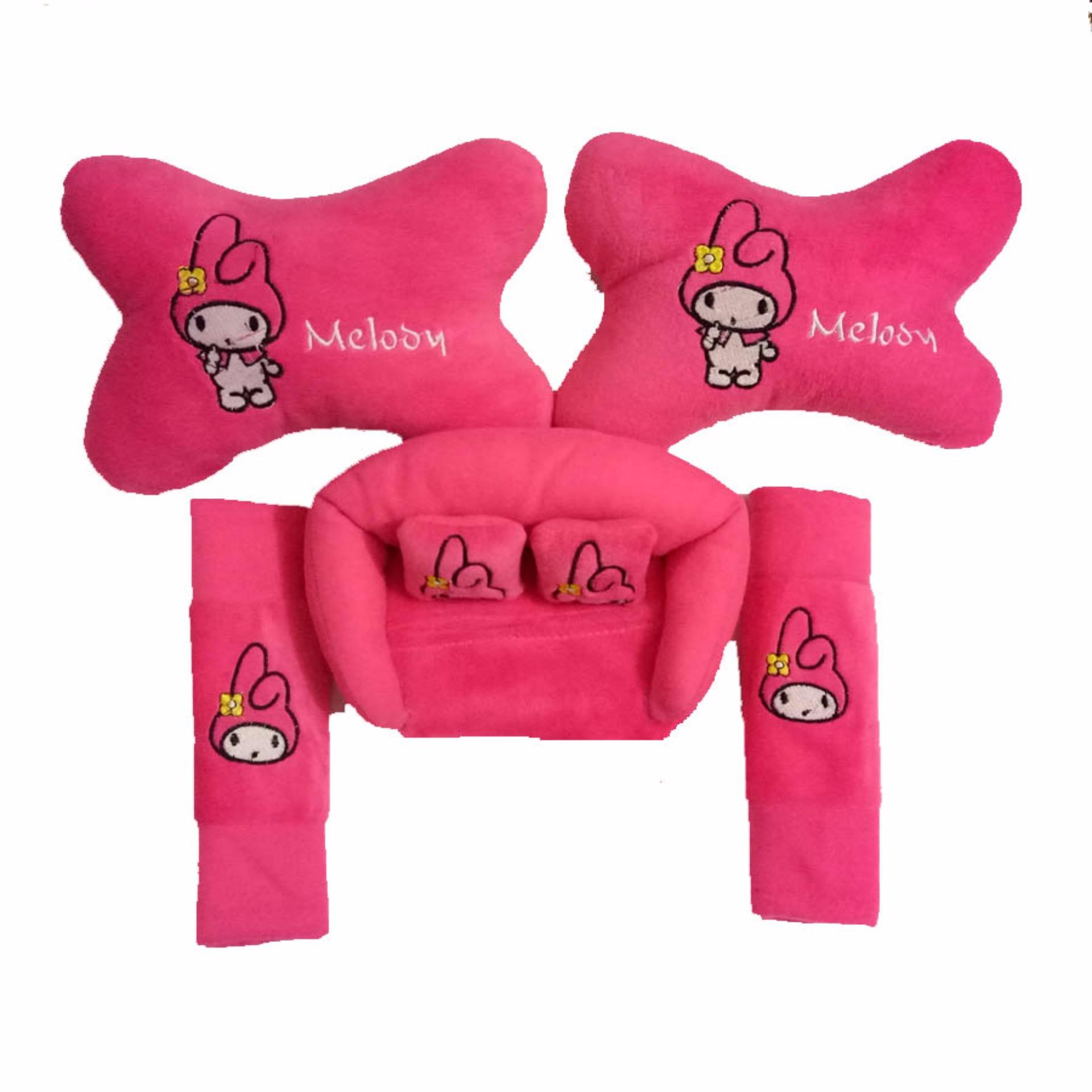 Bantal Mobil Melody Pink 3in1 / Car Set Melody Pink 3in1