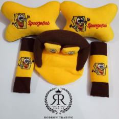 Bantal Mobil Spongebob Set 3 in 1/Bantal Jok Mobil Set Spongebob
