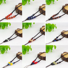 Batu Akik Lapis Persia Manik-manik Model Klasik Rantai Kalung Kalung Berantai