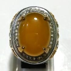 Batu Cincin Kalsedon Kuning Ring Titanium