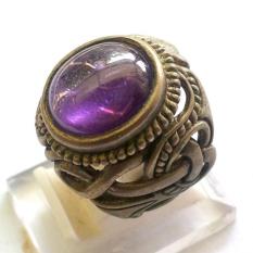 Batu dan cincin natural kecubung unggu ring pesanan