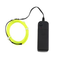 Beau 2 M Fleksibel EL Tabung Kawat Tali Lampu Neon Glow Kontroler untuk Review Mobil Dekorasi Pesta Hijau-Intl