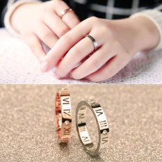 Beberapa 18 K Roma Perempuan Titanium Baja Sendi Cincin Kelingking Cincin Emas