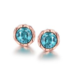 Bella & Co. Earrings AKE040-A-1 Aksesoris Perhiasan Anting Lapis Emas Light Blue