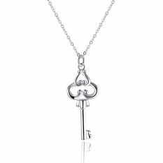 Bella & Co Lady Key Necklace LKNSPCN902 Silver Plated Aksesoris Perhiasan Kalung