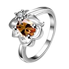 Bella & Co Popular Party Ring LKNSPCR602-8 Silver Plated Aksesoris Perhiasan Cincin