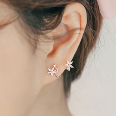 Orang Trendi Anting Jepit Tanpa Tindik Bening Perempuan Elegan Anting Palsu