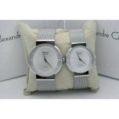 BERGARANSI ALEXANDRE CHRISTIE AC 8523 COUPLE HARGA SATUAN SILVER WHITE ORI