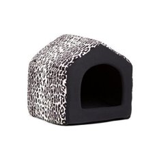 Best Friends by Sheri 2-in-1 Pet House-Sofa in Zoo. Leopard Black.. 15x13x13
