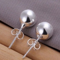Terbaik Jual Perhiasan Fashion Stud Mode Berlapis Perak 8 Mm Bola Anting Stud-Intl