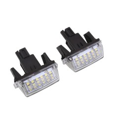 Bestprice-2Pcs 18LED Manik-manik Pelat Plat Mobil untuk Toyota Yaris 2012 Camry 2013-Intl
