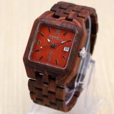 BEWELL Jam Tangan Terbaru BW-4193DS Desain KAYU