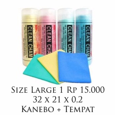 BGC 1 Buah Kain Kanebo Size Large +Botol Box Ekslusif ( Random Colour Kanebo )