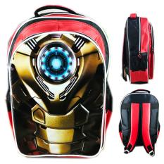 BGC Tas Ransel Sekolah Anak SD Iron Man Mark47Otot 3D Timbul- Blue Red