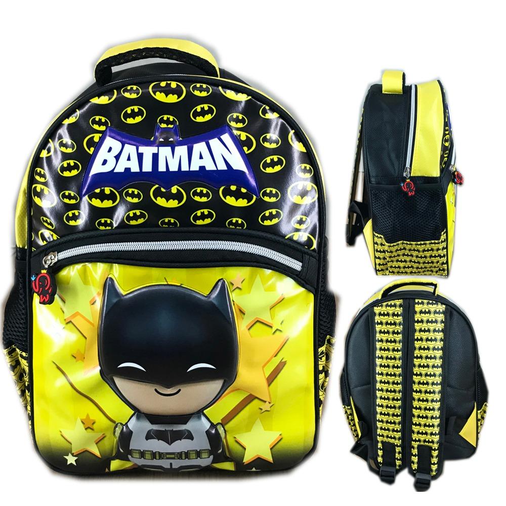 BGC Tas Ransel Sekolah Anak TK Batman Funko Rare 3D Timbul - Black Yellow