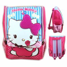 BGC Tas Ransel Sekolah Anak TK Hello Kitty Ribbon3D Timbul - Full Motif Kitty