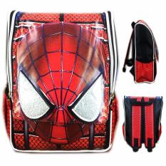 BGC Tas Ransel Sekolah Anak TK Spiderman Muka 3D Timbul - Full Motif Spider