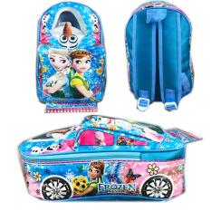 BGC Tas Ransel Sekolah Anak TK Tas Mobil On The Road Frozen Fever - Blue
