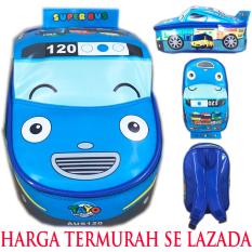 BGC Tas Ransel Sekolah Anak TK Tas Mobil On The Road Tayo Tayo Bus - Blue