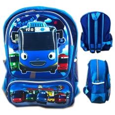 BGC Tas Ransel Sekolah Anak TK Tayo Biru 3D Timbul Hard Cover - Blue