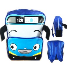 BGC Tas Ransel Sekolah Anak TK Tayo Tayo 3D Kepala Bus ( Biru )