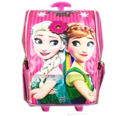BGC Tas Troley Sekolah Anak TK Frozen Elsa Ribbon 3D Timbul - Full Motif Snow