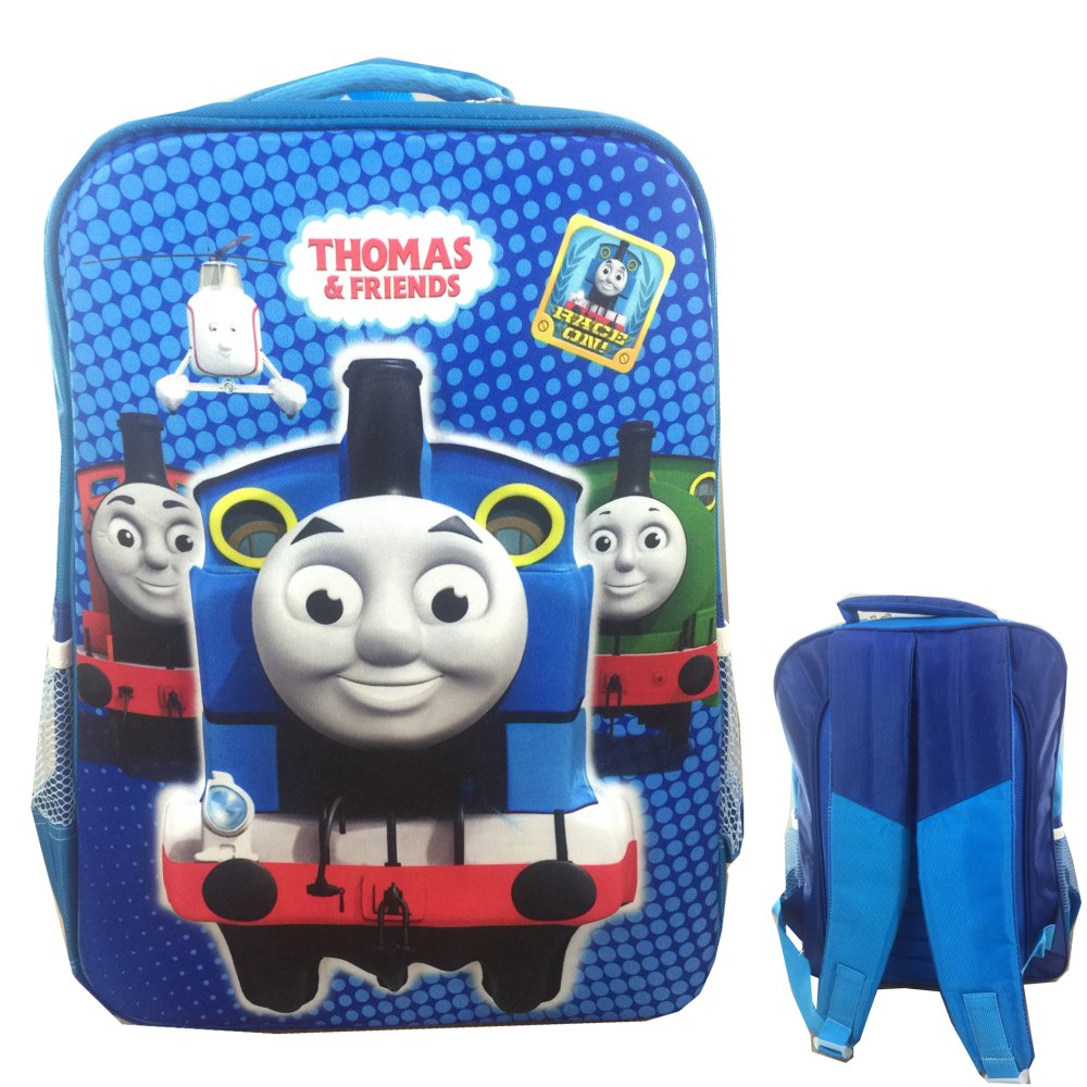 BGC Thomas And Friends 3D Timbul Hard Cover Tas Ransel Sekolah Anak SD - Blue 