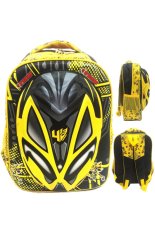 BGC Transformer Bumble Bee 3D Timbul Hard Cover Tas Ransel Sekolah Anak SD - Yellow