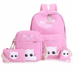 Bhl Tas Sekolah Anak 4in1 EYE CAT PINK- / Tas Anak/Tas Wanita/tTas Pria/Tas Ransel