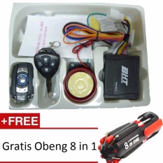 BHT Alarm Motor dua Remote Fitur Lengkap + Gratis Obeng 8 In 1