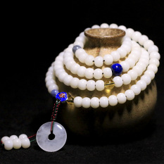 Biji Bodhi Giok Putih Tasbih Gelang Manik