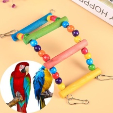 Bird Swing Bridge Climb Parakeet Budgie Parrot PET Toys Colorful Fleksibel-Internasional